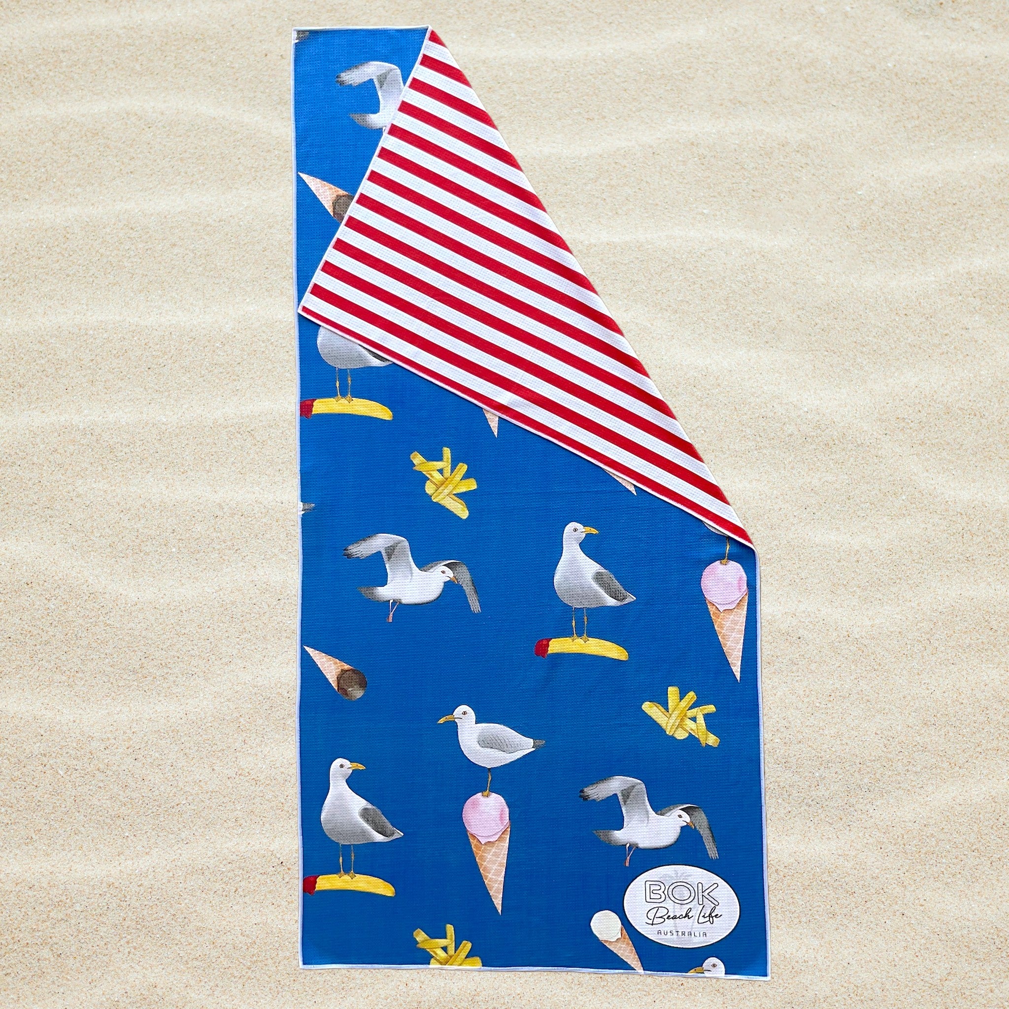 ECO FRIENDLY BEACH TOWELS Sand Free Waffle Fabric Towel Bok Beach