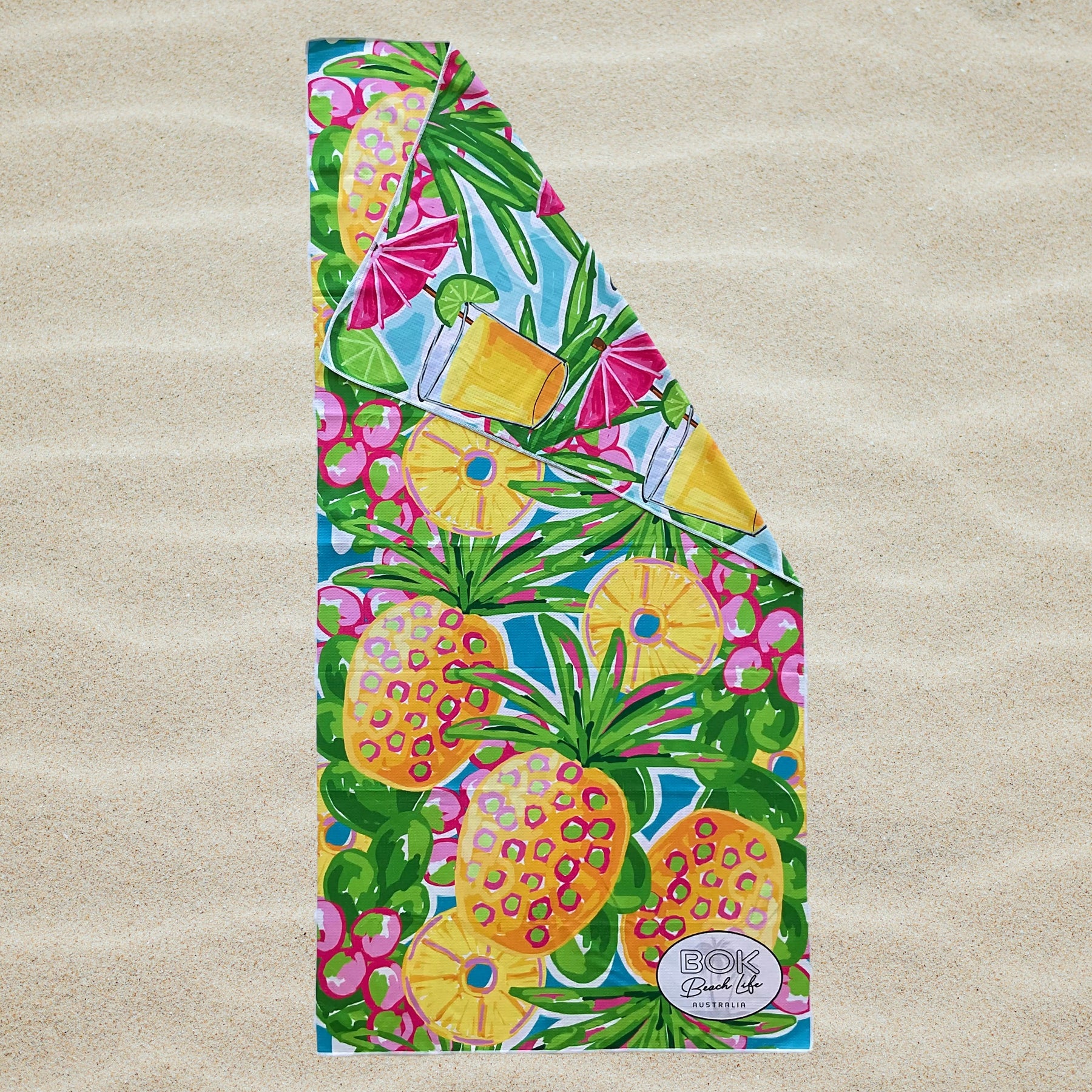 Tropical Bloom Beach Towel Sand Free Waffle Fabric Beach Towel Bok Beach Life
